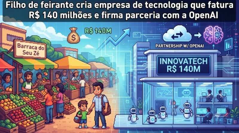 Filho de feirante cria empresa de tecnologia que fatura R$ 140 milhões e firma parceria com a OpenAI